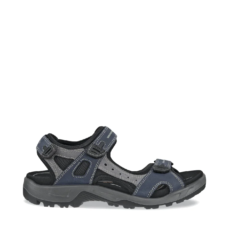 Men's Soft Boots Ecco Men's Yucatan Sandals in Marine Blue
