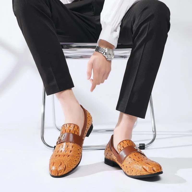 Special Promotion On Comfortable Walking Shoes Men's Synthetic Leather Crocodile Pattern Waterproof Slip-On Dress Shoes Special Promotion On Comfortable Walking Shoes Men's Synthetic Leather Crocodile Pattern Waterproof Slip-On Dress Shoes
