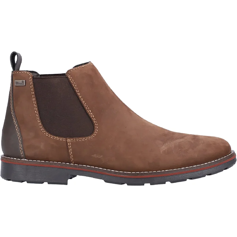 Men's Flexible Sole Boots Men's Rieker 35382-27 Devin 82 Cigar/Moro Nubuck Leather