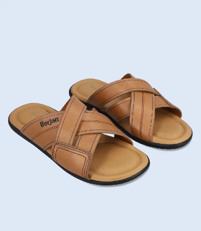 Men's Soft Boots BM6069-TAN-Men Slipper