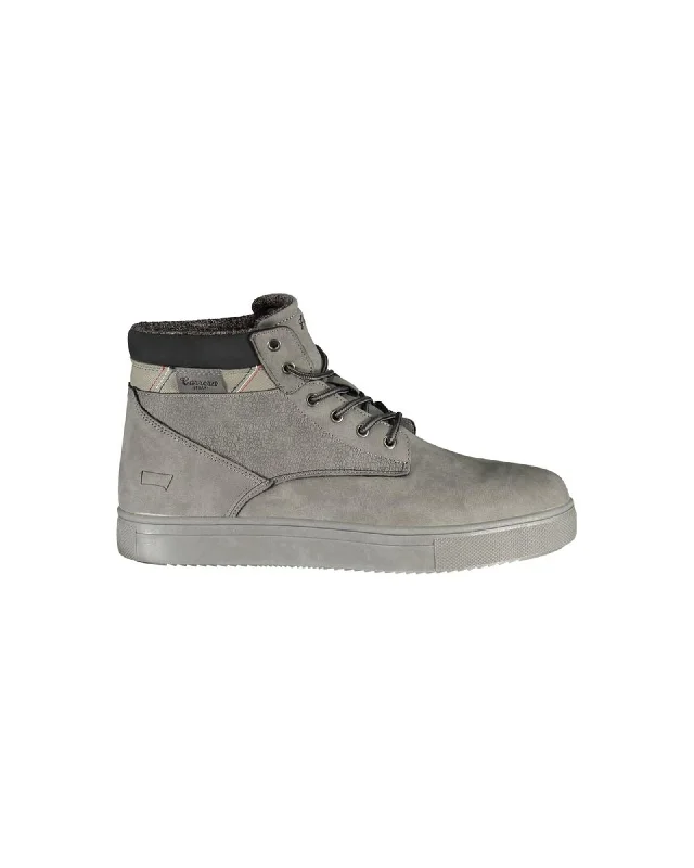 Men's Reinforced Sole Boots Carrera Polyester Lace-Up Boot with Contrast Details
