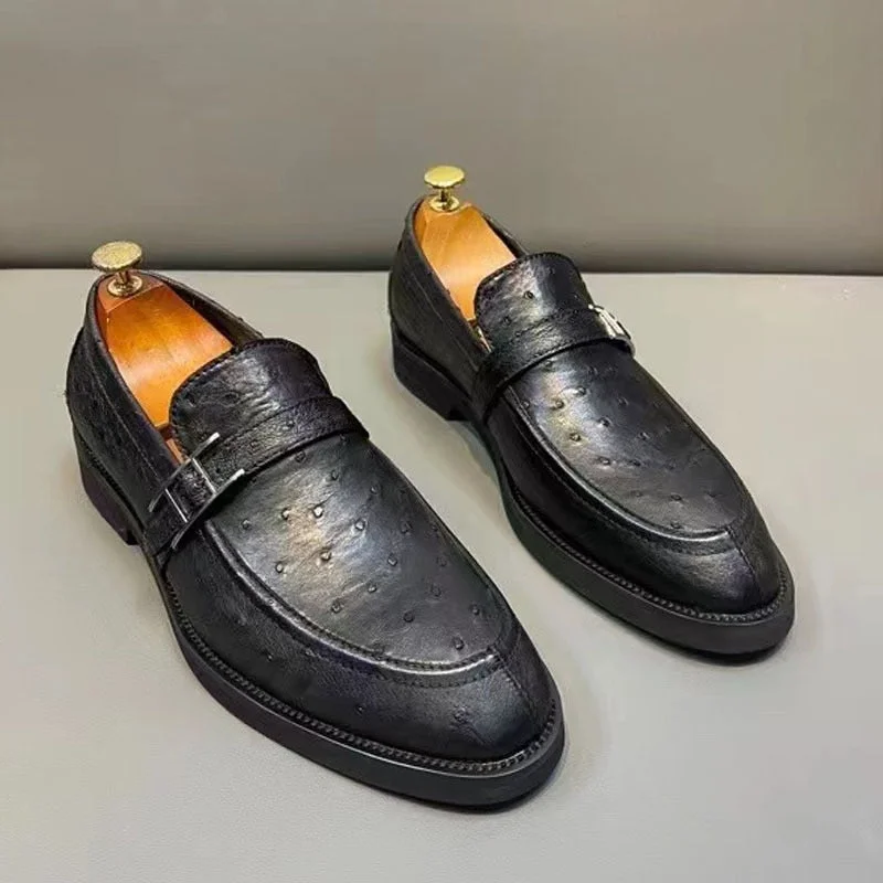 Men's Comfortable Boots Men's Ostrich Leather pointed Toe Casual Formal Designer Dress Shoes Men's Comfortable Boots Men's Ostrich Leather pointed Toe Casual Formal Designer Dress Shoes