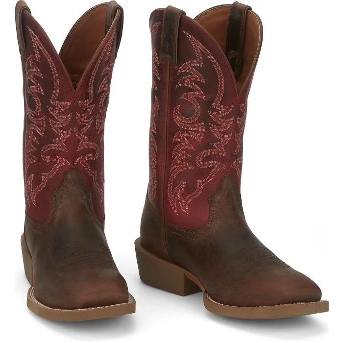Men's Temperature-Regulating Shoes Justin Mens Muley Western Boots Style SE7610