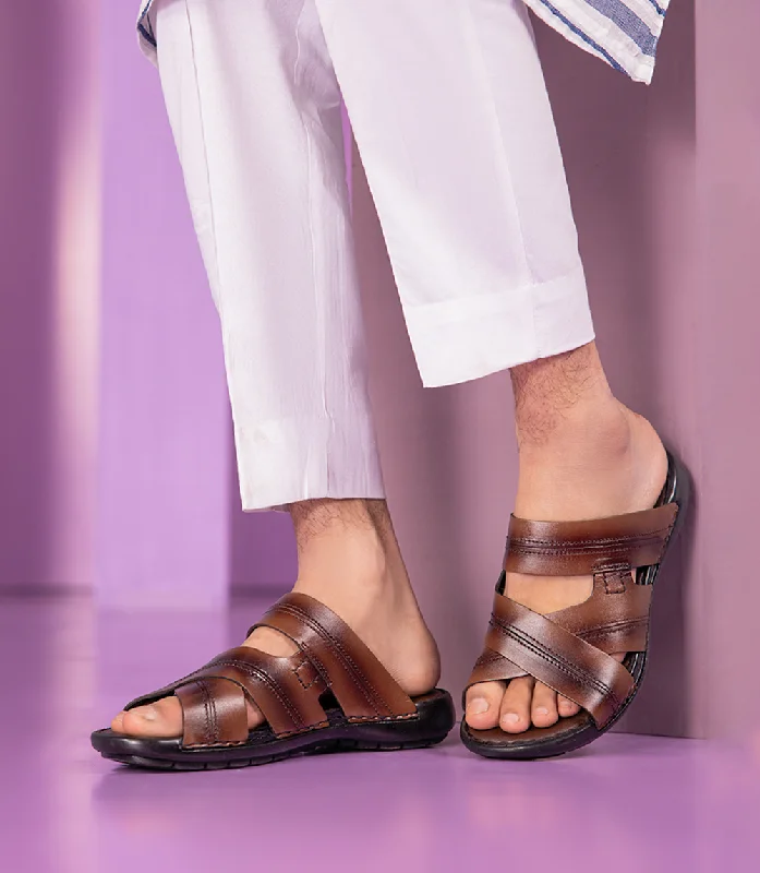 Grab Your Favorite Shoes At The Lowest Prices BM5490-BROWN-Men Casual Slippers