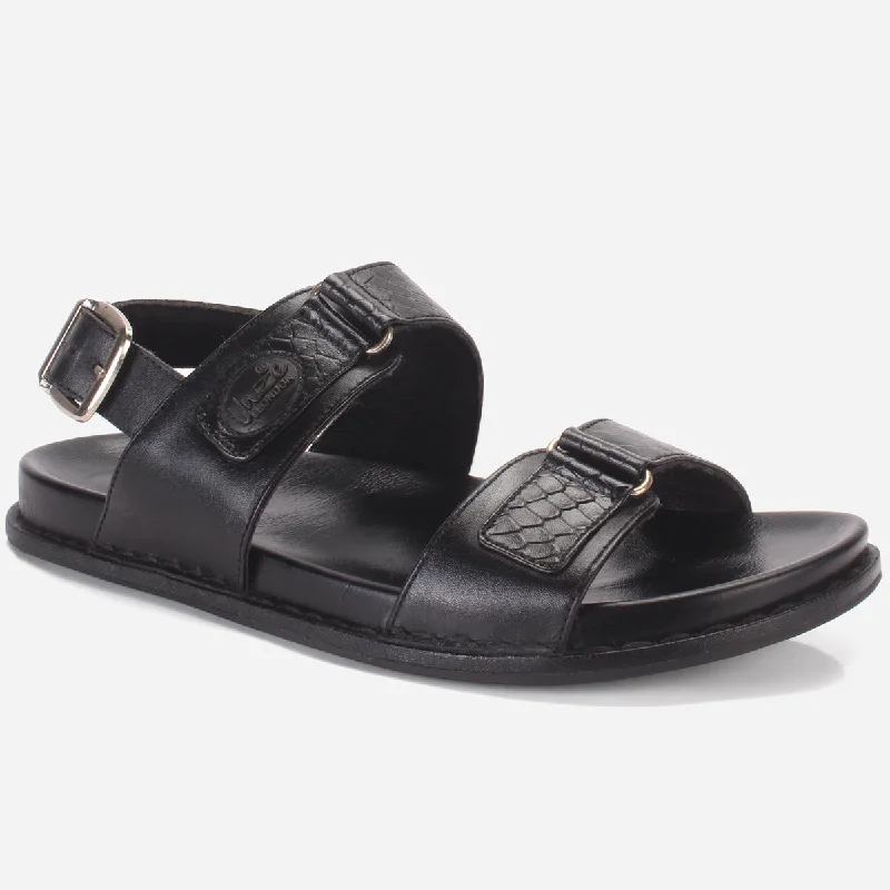 Men's Casual Shoes Men "VEERO" Leather Open Toe Summer Flat Sandals