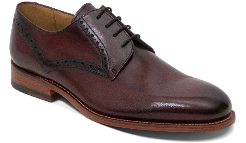 Men's Handcrafted Shoes Trent- Hand Brushed Burgundy