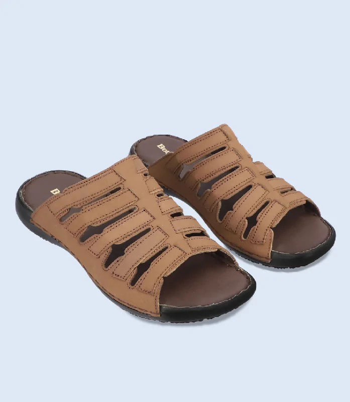 Men's Flexible Boots BM5666-BROWN-Men Slipper