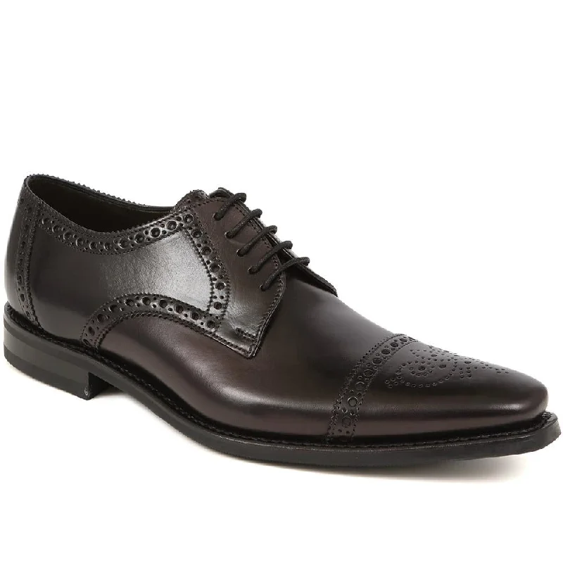 Men's Stylish Shoes Foley Calf Leather Derby Brogue - FOLEY / 27254229