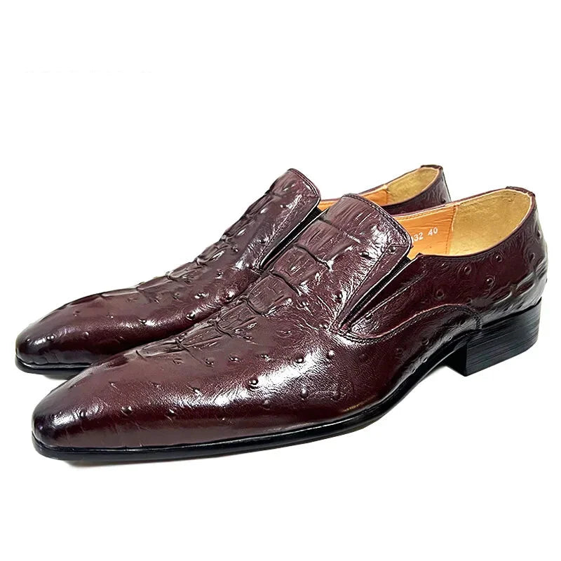 Men's Versatile Boots Men's Luxury Genuine Leather Crocodile Pattern Pointed Toe Loafers Men's Versatile Boots Men's Luxury Genuine Leather Crocodile Pattern Pointed Toe Loafers