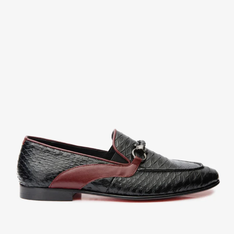 Men's Anti-Slip Shoes The Milano Black Shoe Bit Loafer Men  Shoe