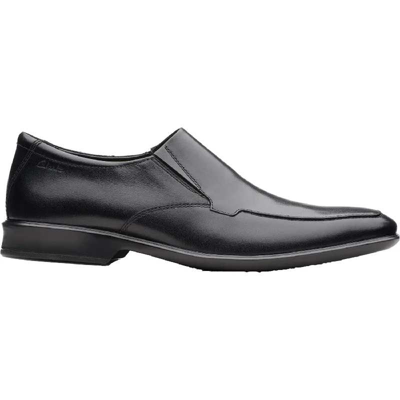 Men's Adaptive Fit Shoes Men's Clarks Bensley Step Black Leather