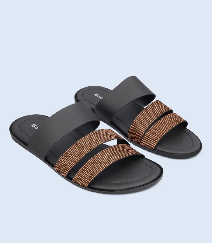 Men's Soft Shoes BM5542-BLACK-Men Slippers