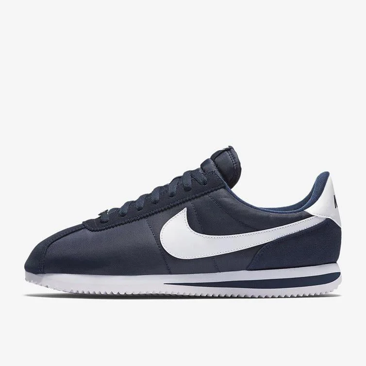 Men's Shock-Absorbing Shoes Cortez Basic (Obsedian/White-Silver)