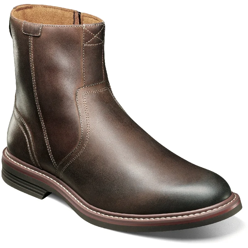 Men's Stylish Boots FLORSHEIM NORWALK PLAIN TOE SIDE ZIP BOOT MEDIUM AND WIDE