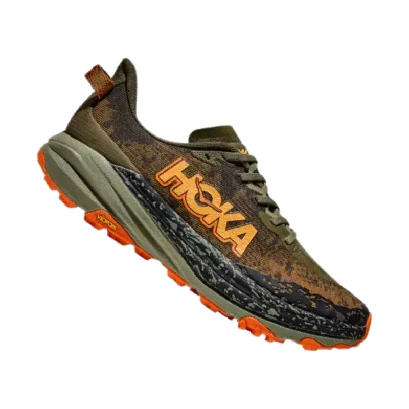 Men's Adaptive Fit Boots HOKA Men's Speedgoat 6 Trail Running Shoes - Antique Olive/Squash Men's Adaptive Fit Boots HOKA Men's Speedgoat 6 Trail Running Shoes - Antique Olive/Squash