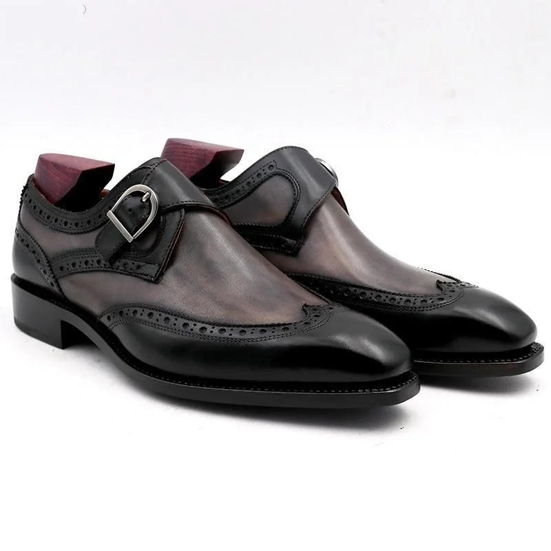 Refresh Your Shoe Collection With Amazing Deals Patina Double Monk Straps Buckle Full Grain Calf Leather Square Toe Shoes Refresh Your Shoe Collection With Amazing Deals Patina Double Monk Straps Buckle Full Grain Calf Leather Square Toe Shoes