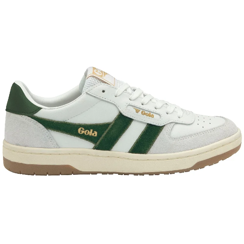 Men's Slip-Resistant Boots Hawk Sneaker (White + Dark Green)