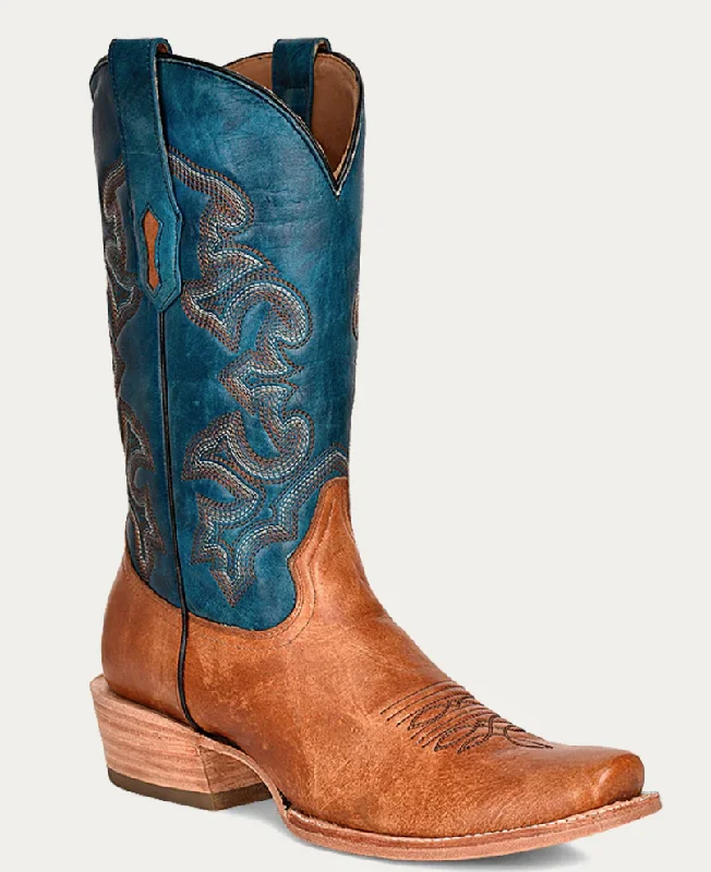 Men's Durable Boots CORRAL MENS NAVY BLUE COWBOY BOOTS STYLE A4378