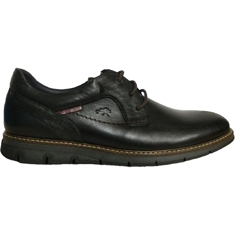 Men's Reinforced Sole Shoes Men's Fluchos Kiro Black Leather