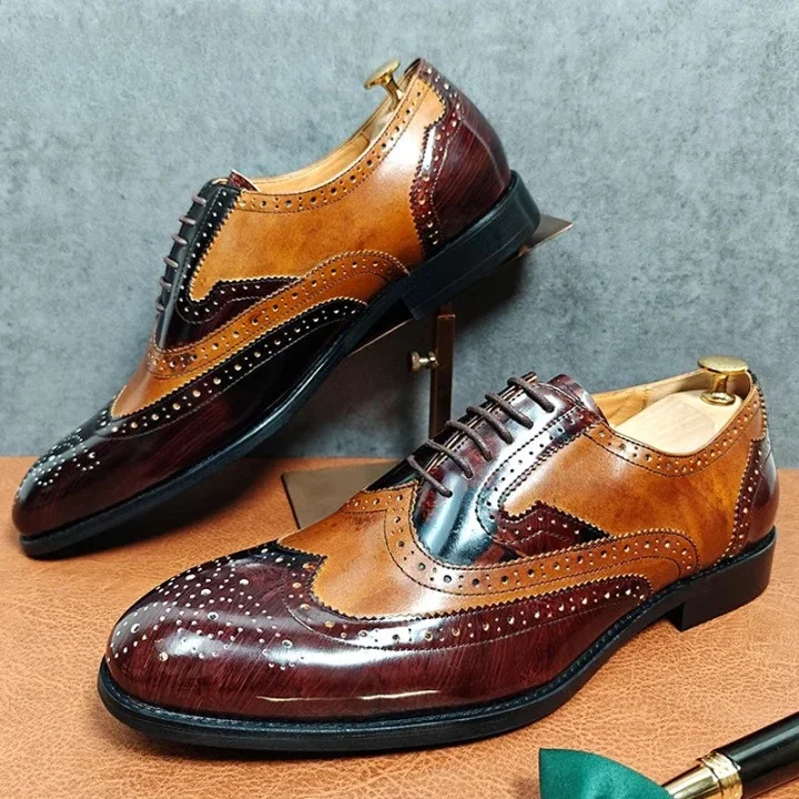 Men's Temperature-Regulating Shoes Classic Handmade Brogue Style Wedding Formal Dress Shoes for Men Men's Temperature-Regulating Shoes Classic Handmade Brogue Style Wedding Formal Dress Shoes for Men