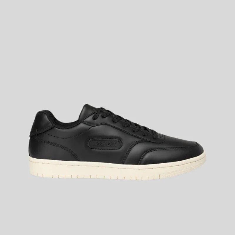 Men's Shock-Resistant Shoes Wolfe Leather Sneaker (Black)
