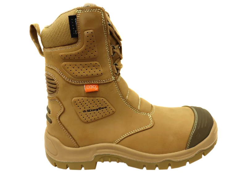 Men's Casual Boots KingGee Mens Bennu Rigger Steel Toe Safety Work Boots