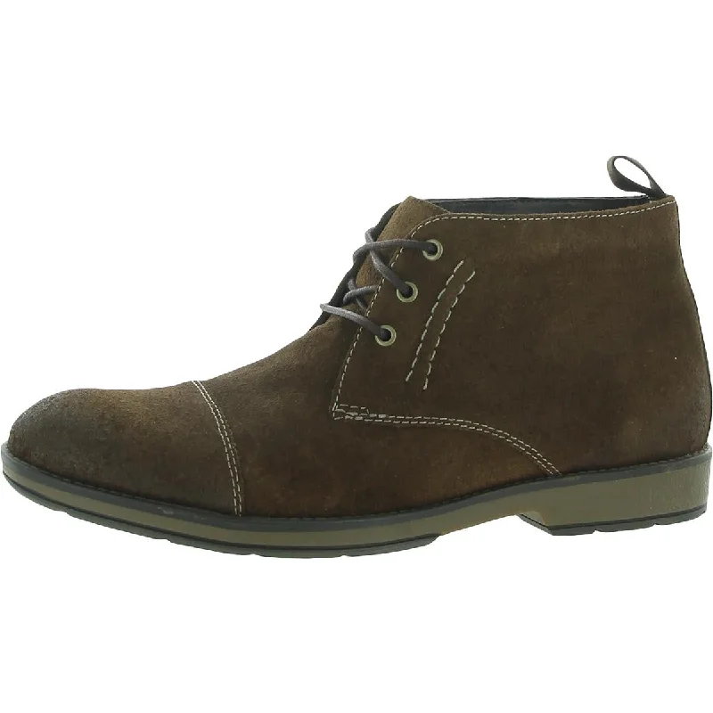 Men's Breathable Boots Clarks Mens Hinman Mid Suede Comfort Chukka Boots