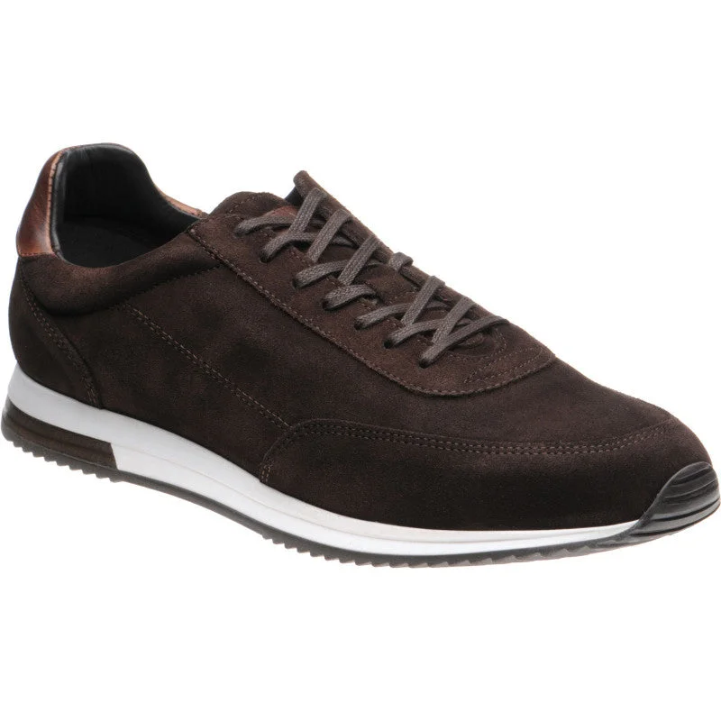 Men's Slip-Resistant Boots LOAKE  Bannister - Leather Sneakers - Dark Brown Suede- RTD