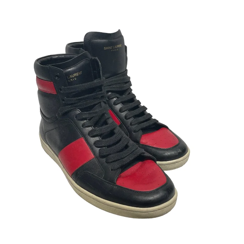 Men's Reinforced Sole Boots SAINT LAURENT/Hi-Sneakers/US 10/Leather/BLK/