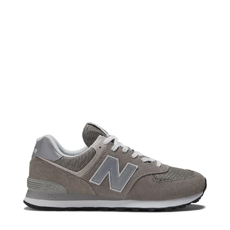 Men's Lightweight Shoes New Balance Men's 574 Sneaker in Grey with White