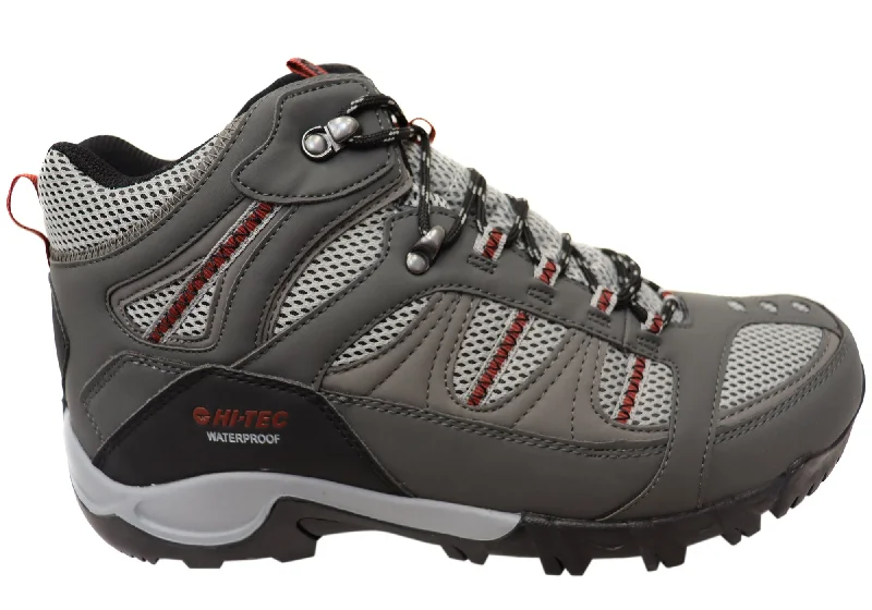 Men's Premium Shoes Hi Tec Mens Comfortable Bryce II Mid Waterproof Hiking Boots