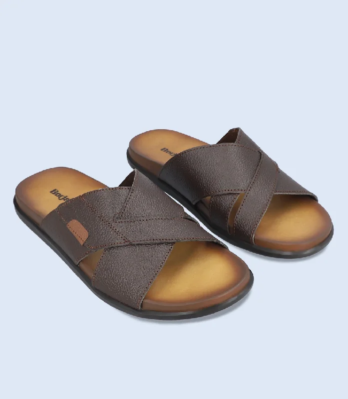 Men's All-Season Boots BM5804-BROWN-Men Slipper