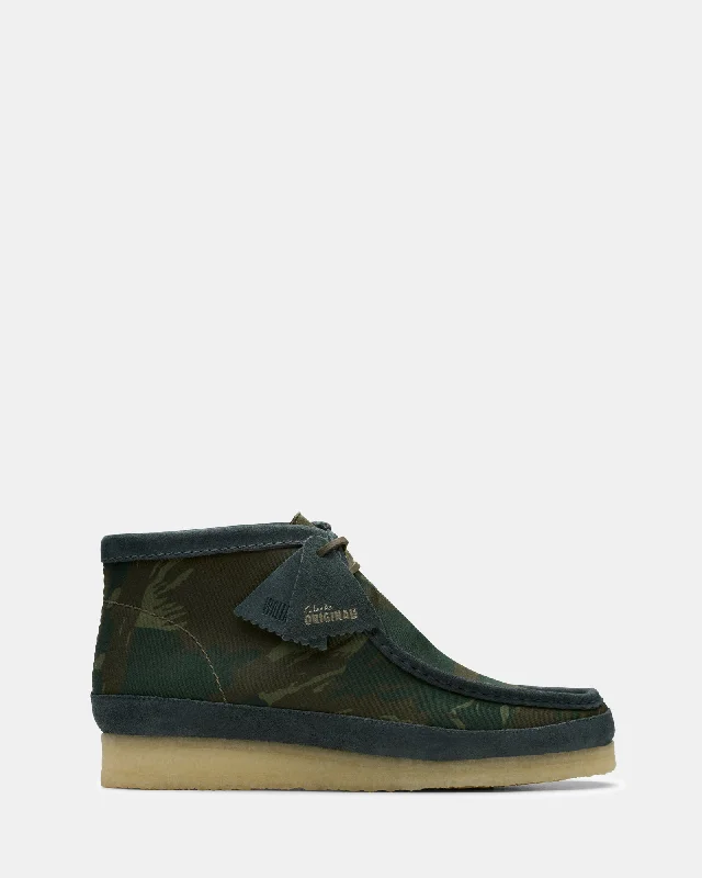 Men's Elegant Shoes Wallabee Boot (M) Grn Camouflage
