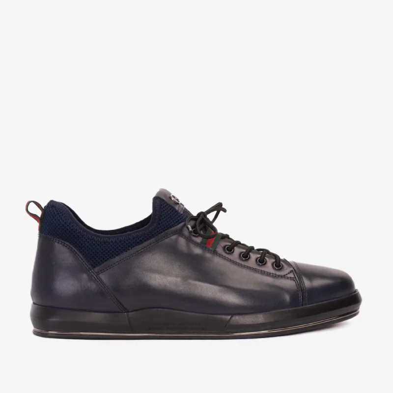 Men's Anti-Slip Shoes The Hoxton Navy Leather Men  Sneaker Final Sale!