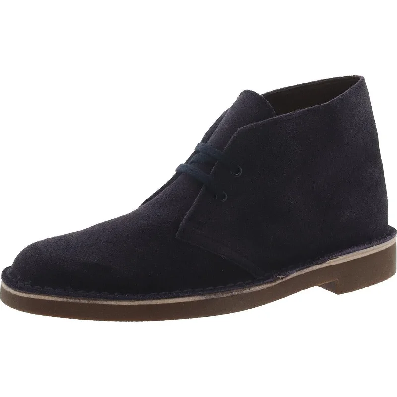 Men's Waterproof Boots Clarks Mens Bushacre 2 Suede Lace-Up Chukka Boots