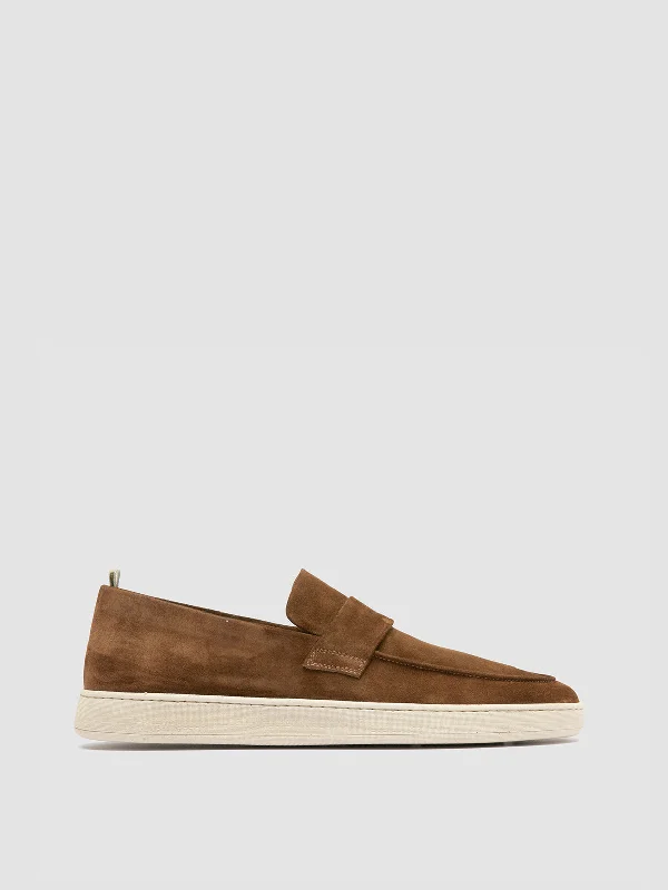 Men's Modern Shoes HERBIE 001 - Brown Suede Penny Loafers