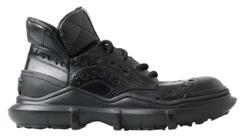 Men's Modern Shoes Dolce & Gabbana Elegant Black Leather Ankle Men's Boots
