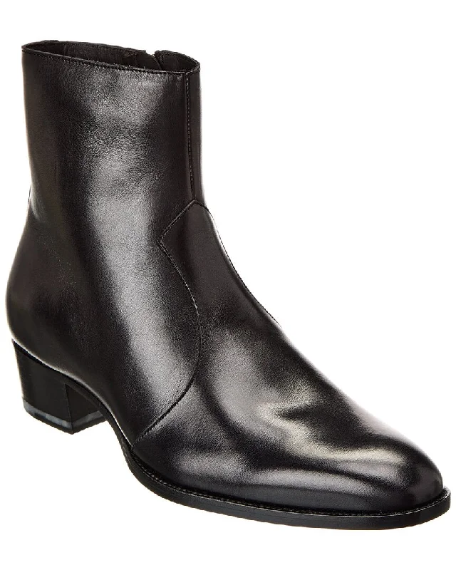 Men's Soft Shoes Saint Laurent Wyatt Leather Boot