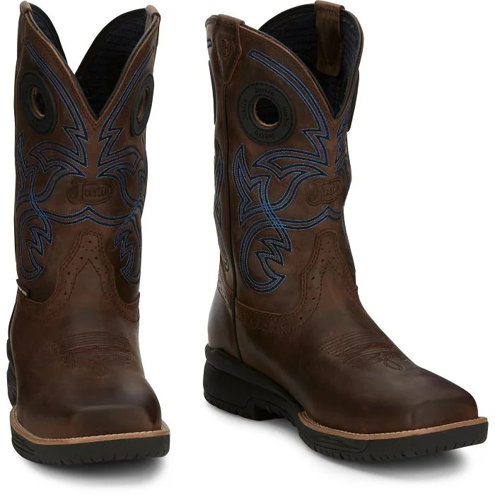 Men's Sporty Boots JUSTIN MENS NITREAD 11" NANO COMPOSITE TOE WATERPROOF WORK BOOT CR3204