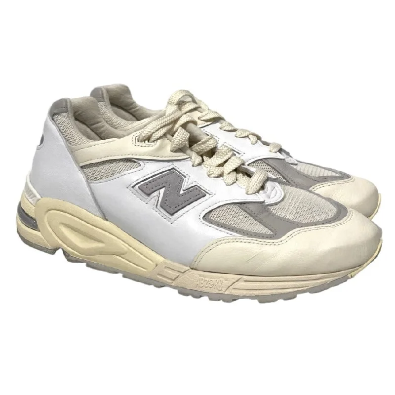 Men's Seamless Design Shoes NEW BALANCE/Low-Sneakers/US 12/Leather/WHT/abzorb
