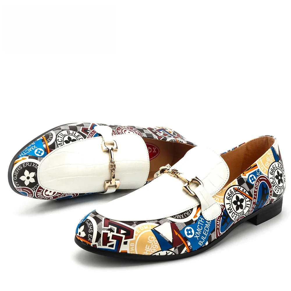 Unmissable Discounts On Modern Designer Shoes Men's Synthetic Leather Geometric Pattern Casual Party Loafers Unmissable Discounts On Modern Designer Shoes Men's Synthetic Leather Geometric Pattern Casual Party Loafers