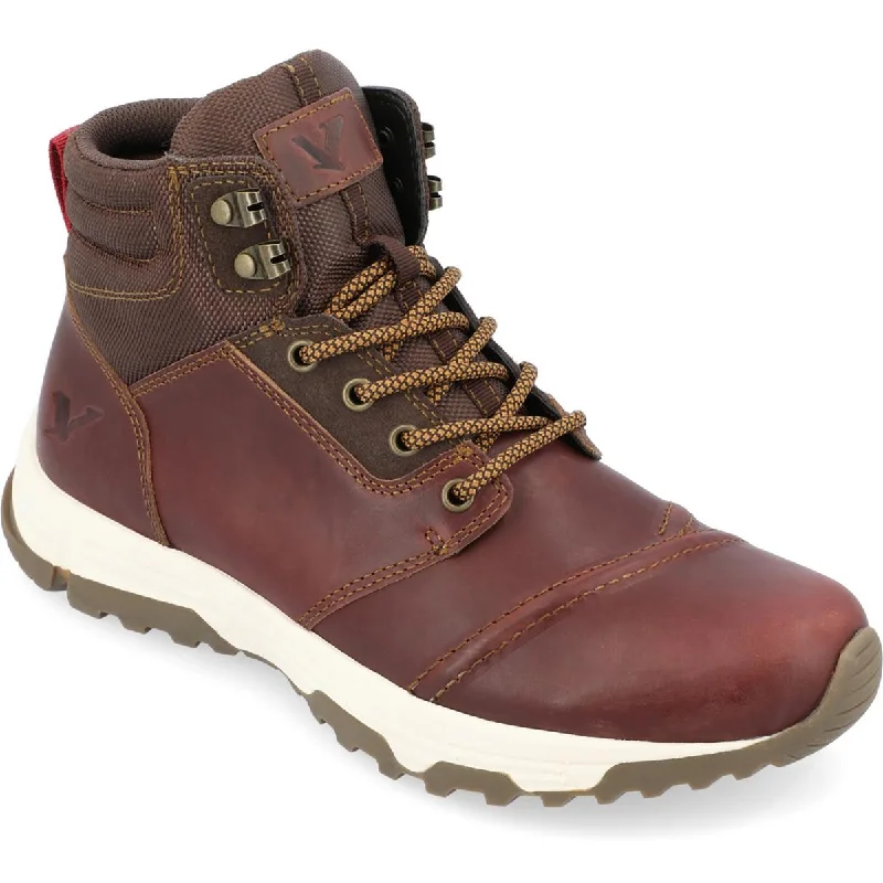 Men's Moisture-Wicking Boots Territory Mens Everglades Leather Lace-Up Ankle Boots