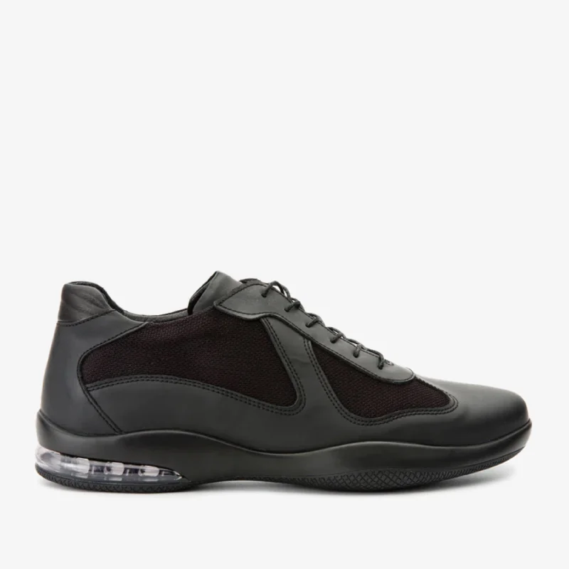 Men's Soft Shoes The Zona Black Leather Men Sneaker Final Sale!