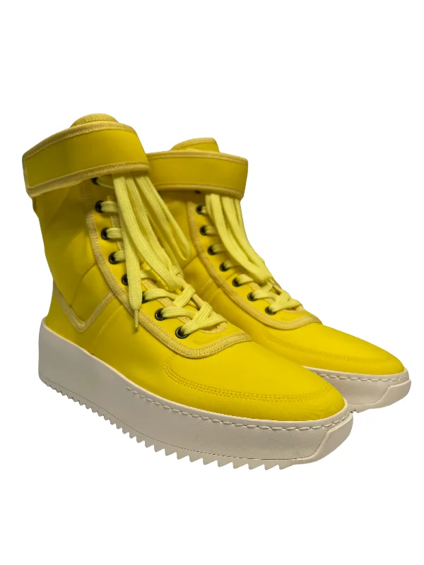 Men's Energy-Return Shoes FEAR OF GOD//Hi-Sneakers/40/YEL/Suede/Plain