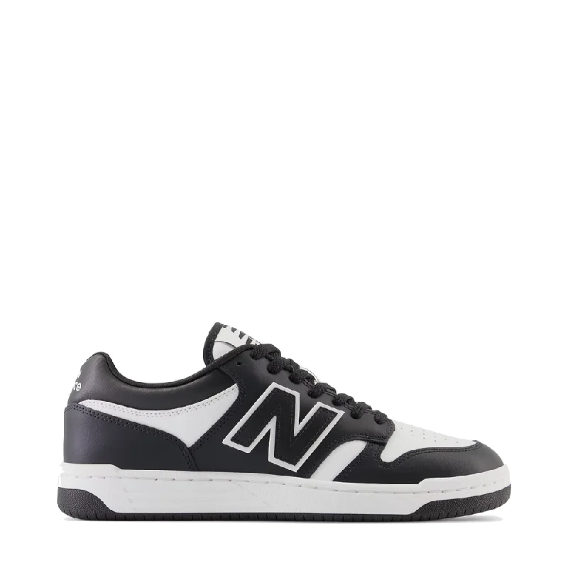 Men's Breathable Shoes New Balance Men's 480 Sneaker in White with Black