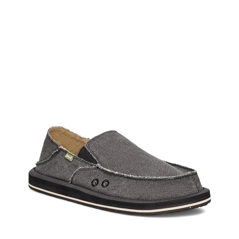 Men's Stylish Shoes Men's Shoes Sanuk DONNY Slip On Sidewalk Surfers Loafers 1158512 CHARCOAL Men's Stylish Shoes Men's Shoes Sanuk DONNY Slip On Sidewalk Surfers Loafers 1158512 CHARCOAL