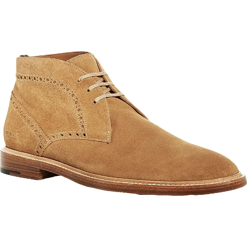 Men's Adaptive Fit Boots Burberry Mens Barry Brogue Leather Ankle Chukka Boots