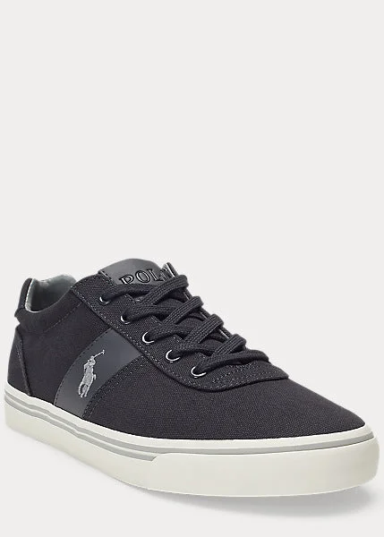 Men's Seamless Design Boots Polo Ralph Lauren-Hanford Canvas Sneakers - Dark Carbon Grey
