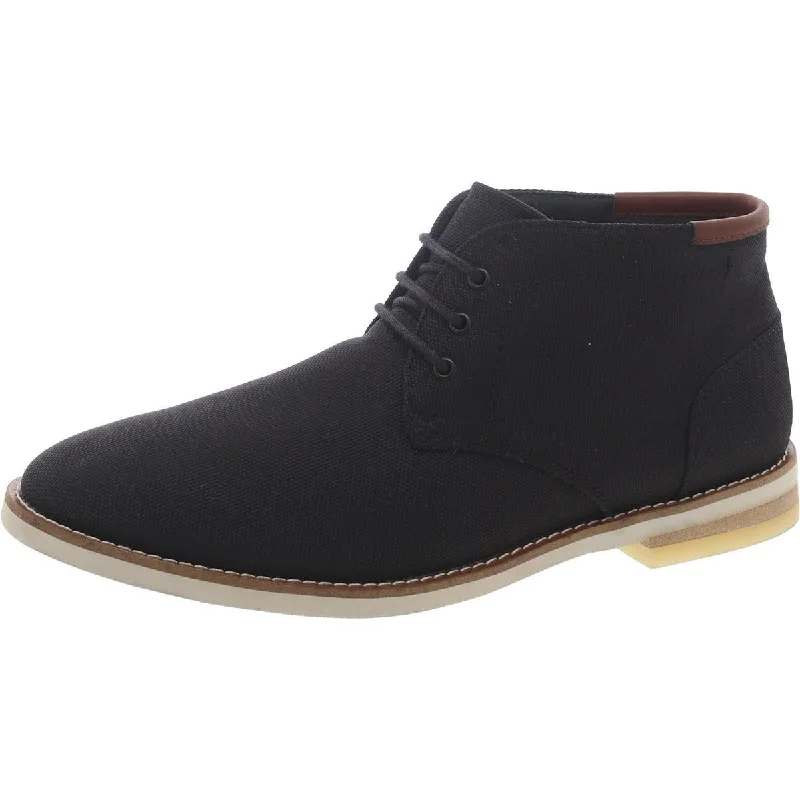 Men's Flexible Shoes Calvin Klein Mens Lace-Up Round Toe Chukka Boots