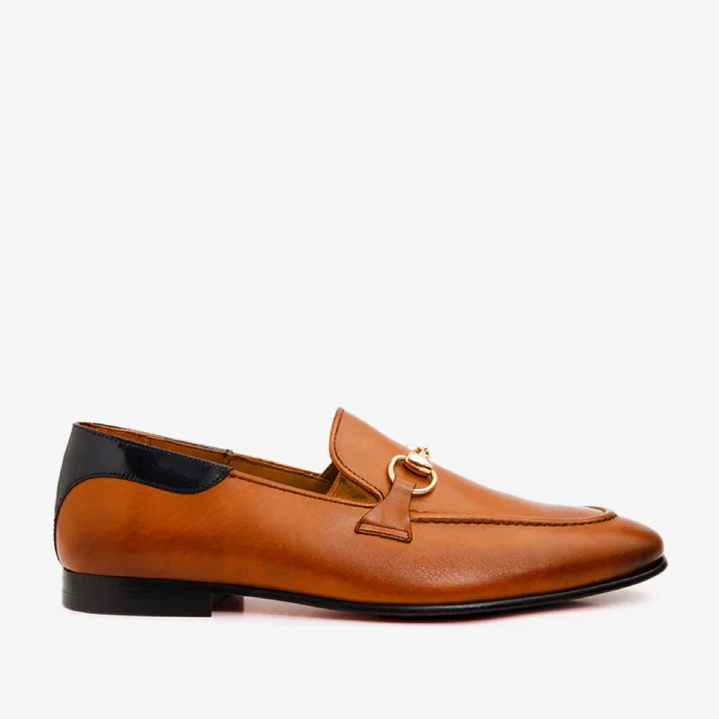 Men's Waterproof Shoes The Maratea Brown Leather shoe Bit Loafer Men Shoe